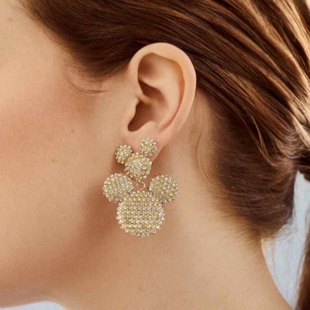 Mickey Mouse Pavé Statement Earrings - Picture 2 of 16